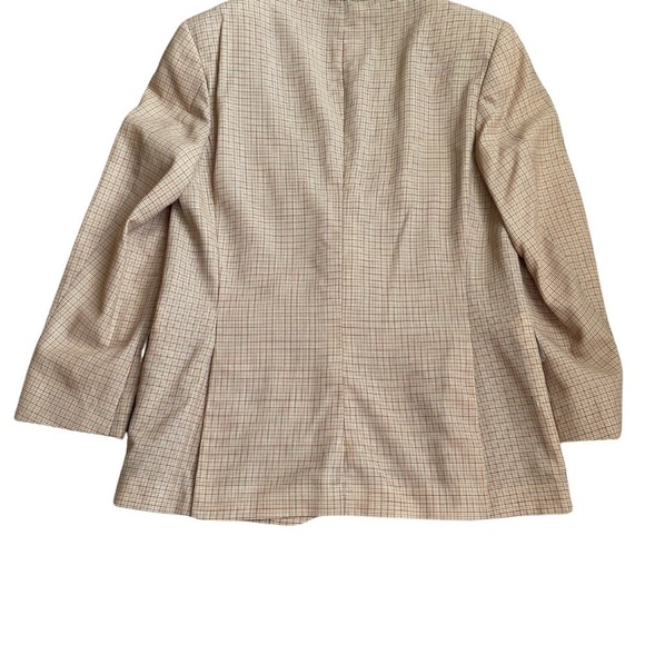 Blu Scuro Men’s 2 Button Wool and Nylon Checked Blazer European Sz 50R US Sz 40 - Picture 3 of 12